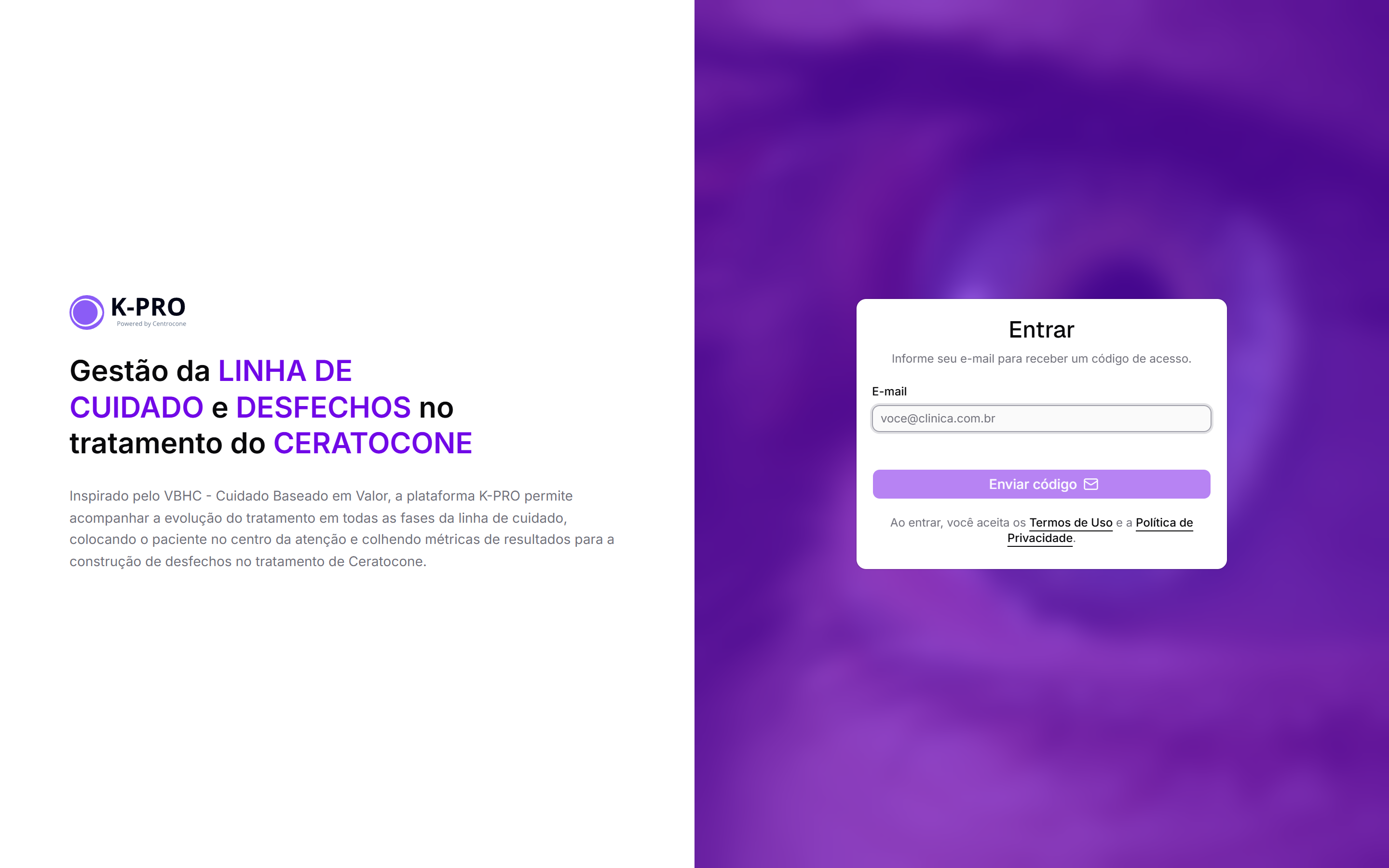 Tela de login